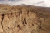 Vue de la falaise de Bamiyan par un drone. 